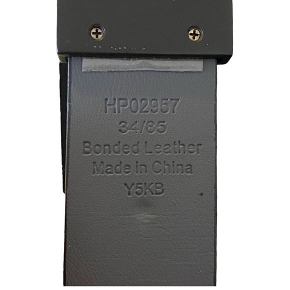 Perry Ellis HP02957 34/85 Bonded Leather Reversible Black to Gray Men's Belt - Picture 12 of 12